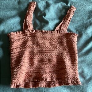 Quiet storm pink crop top